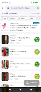 INCI Beauty product list scan result